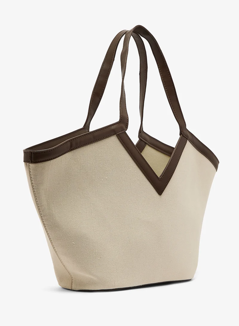ELLA Textured Detailed Tote Bag